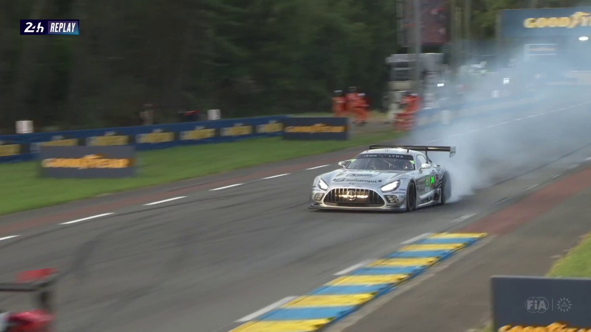 Iron Lynx #61 is OUT of the race after suffering suspension issues 😩 Such a tough race for the crew. #WEC #LeMans24 #Mercedes Iron Lynx