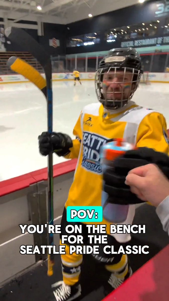 POV: you're on the bench for the 6th (!!!) annual Seattle Pride Hockey Association Classic! 🌈🤩