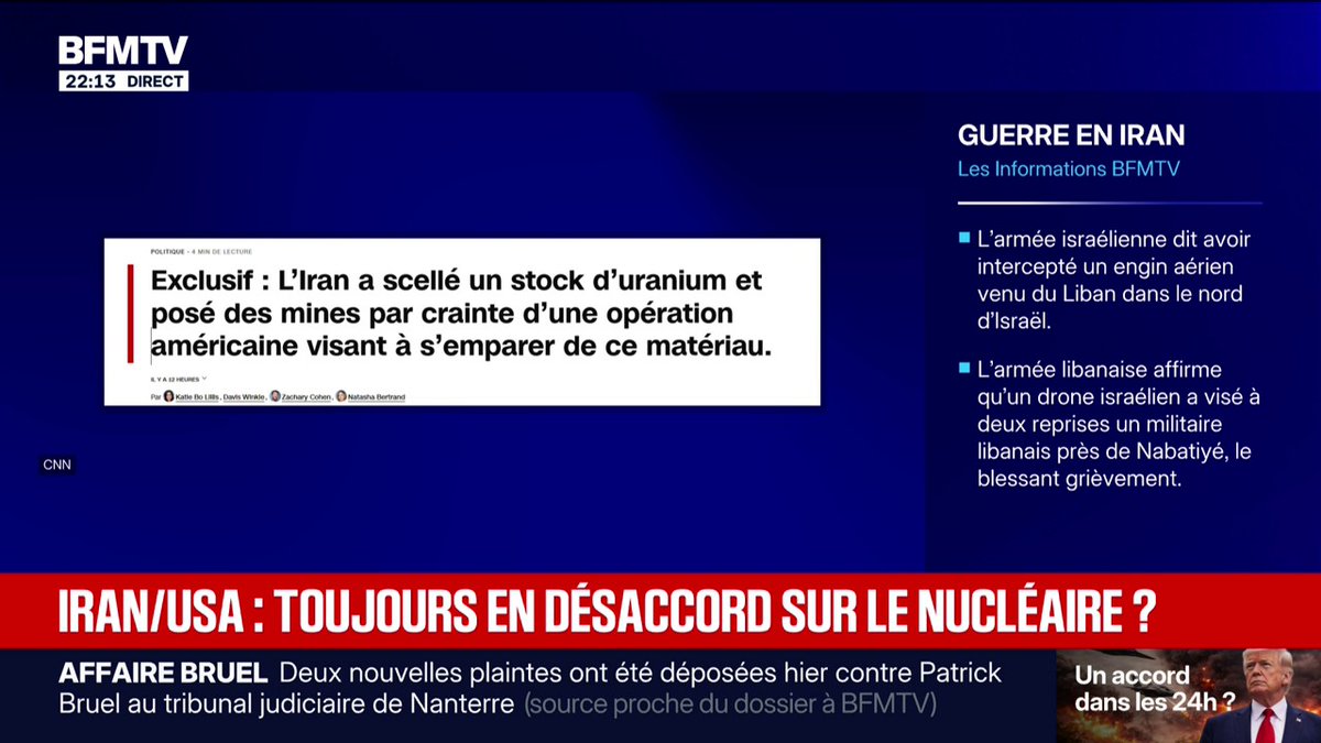 Selon CNN, l'Iran aurait scellé un stock d'uranium et posé des mines par crainte d'une opération américaine