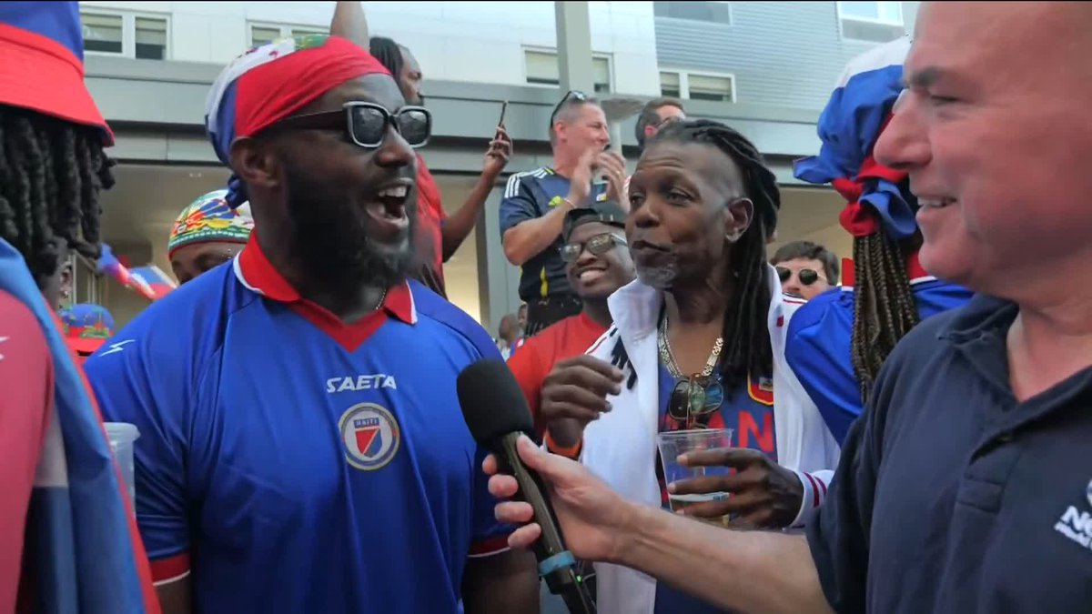 "You guys are like crazy! I like it! I love it!" The much-anticipated World Cup match between Scotland and Haiti is nearing, but it seems this rivalry is bringing opposing fans together to forge new football friendships James Matthews joins #TheWrap, live from Boston