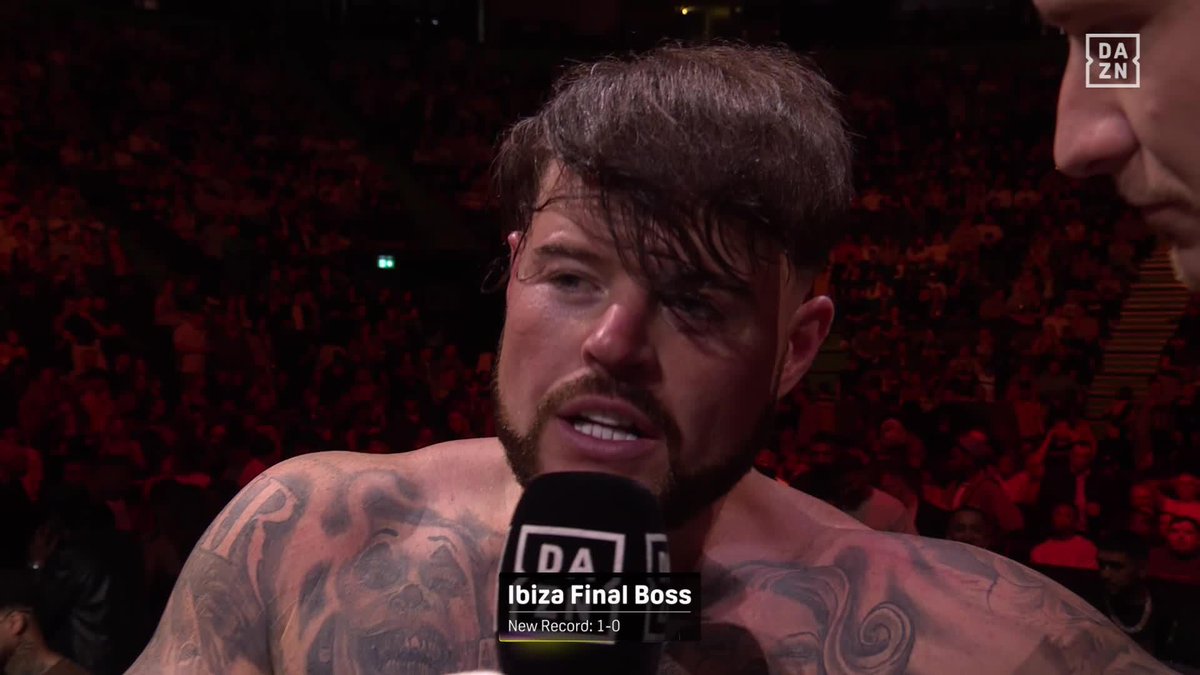 A knackered Ibiza Final Boss' immediate post-fight reaction 🔊 🎟️ Buy Tommy Fury vs Eddie Hall HERE --> #BeautyVsTheBeast | June 13 | Live Exclusively on DAZN ▪️