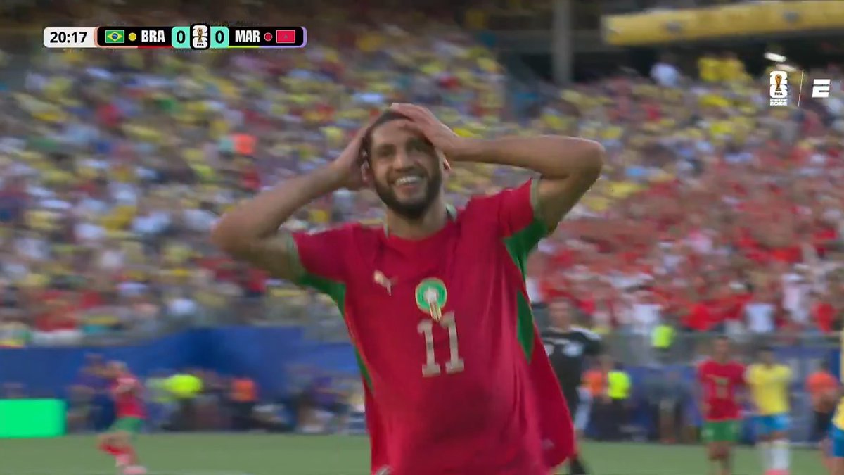 🤯🇲🇦🇧🇷 QUÉ GOLAZO DE MARRUECOS Y AHORA LE ESTÁ GANANDO 1-0 A BRASIL. QUÉ DEFINICIÓN, CON ASCO. 🚬