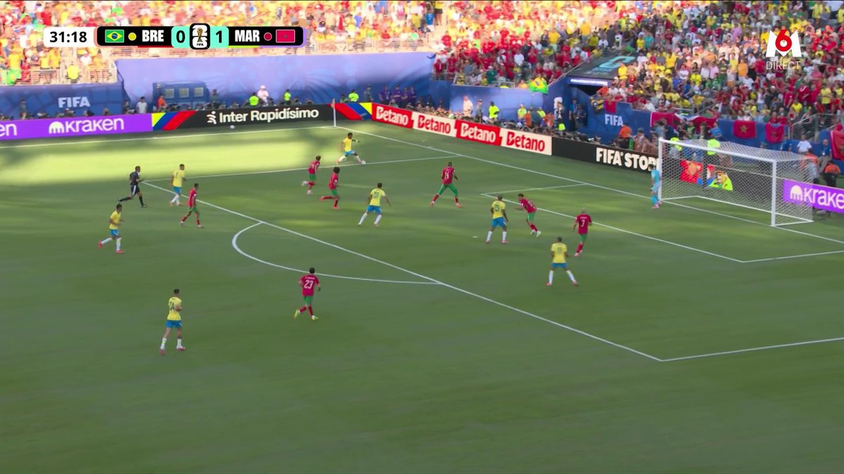 Vinícius envoie un missile et remet le Brésil à hauteur ! Quelle réponse brésilienne ⚽️ Brésil 1-1 Maroc. Suivez le match sur M6 et M6+ #CDM2026 #FIFAWorldCup #BREMAR