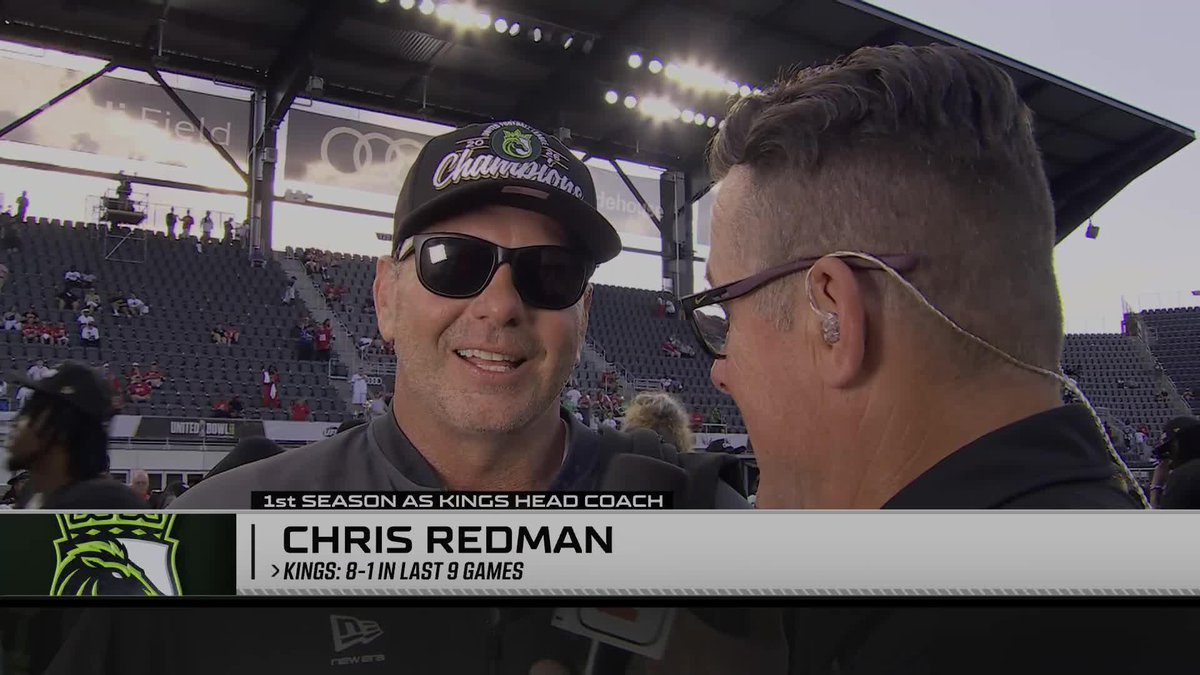 The Louisville Kings head coach Chris Redman spoke after his team won the 2026 United Bowl!