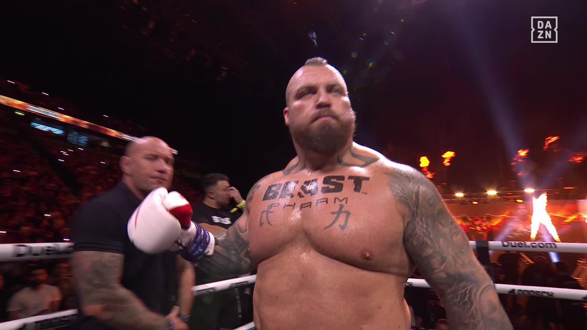No nonsense ringwalk from Eddie Hall 😤 🎟️ Buy Tommy Fury vs Eddie Hall HERE --> #BeautyVsTheBeast | Live Now on DAZN ▪️