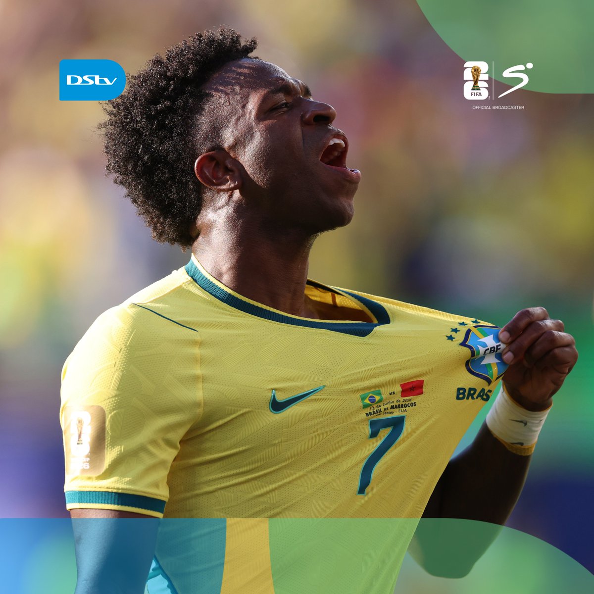 Vini Jnr. celebrates his 50th cap in style 🚀 His stunner secures a point for the Brazilians.