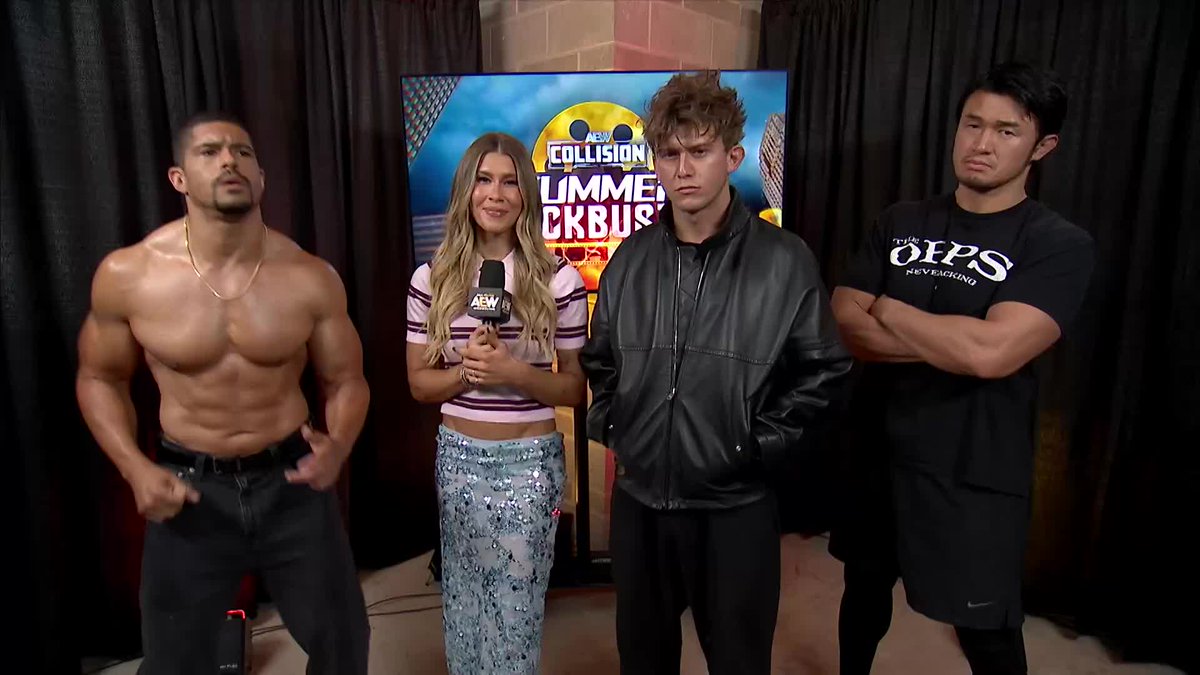 hook gives bowens a stern talking to, there is already tension in the opps. #AEW #AEWCollision