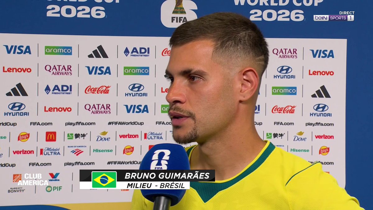🚨 Bruno Guimaraes 🇧🇷 : « ON A BEAUCOUP SOUFFERT en première mi-temps ! ILS 🇲🇦 ONT ÉTÉ MEILLEURS QUE NOUS en première ! Le match nul est JUSTE. »