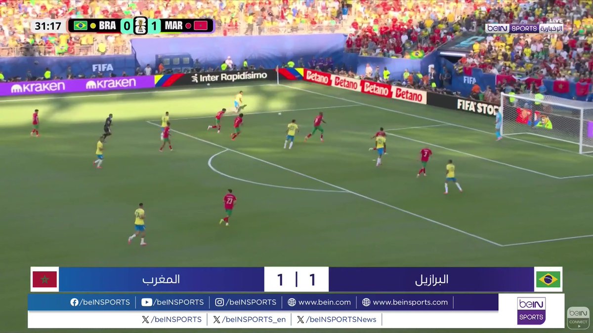 🟣🎥 #تقرير_خاص | المغرب يتعادل مع البرازيل بهدف لمثله في افتتاح مباريات المنتخبين في المجموعة الثالثة لكأس العالم 2026 🎙️ تقرير | يوسف سهيلي