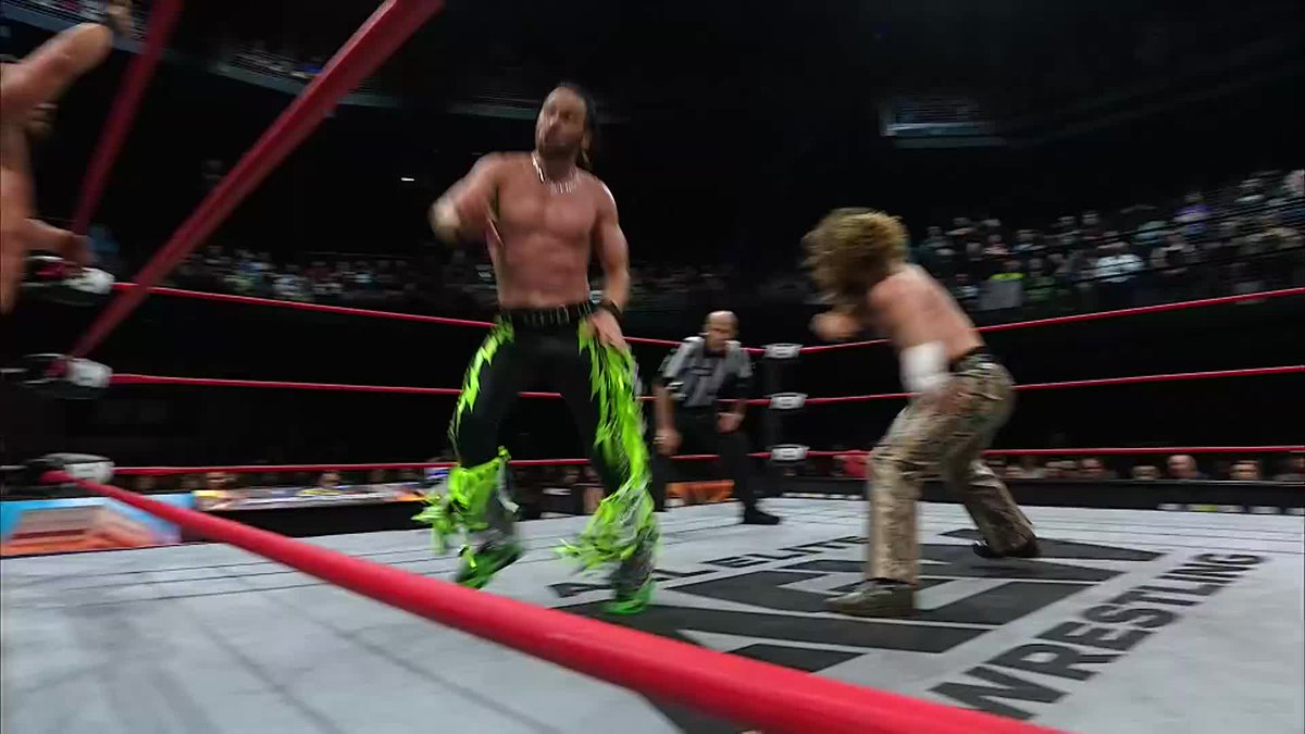 The dizzying offense of the Matt & Nick Jackson catches Clark Connors off guard! Watch #AEWCollision on TNT & HBO Max