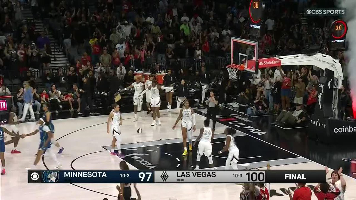 The Aces hold on in an ABSOLUTE THRILLER! They take down the Lynx 100-97 🔥 Las Vegas Aces