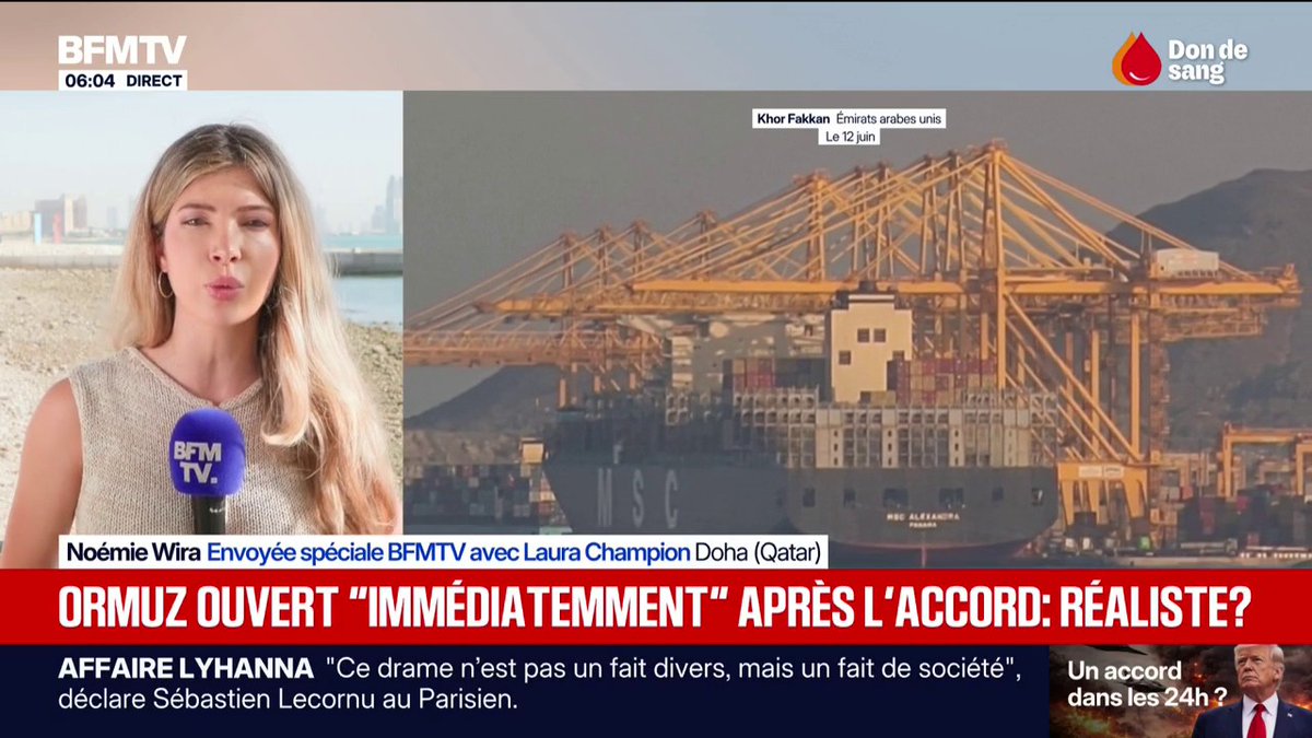 Guerre au Moyen-Orient: le détroit d'Ormuz rouvert "immédiatement" après la signature de l'accord?