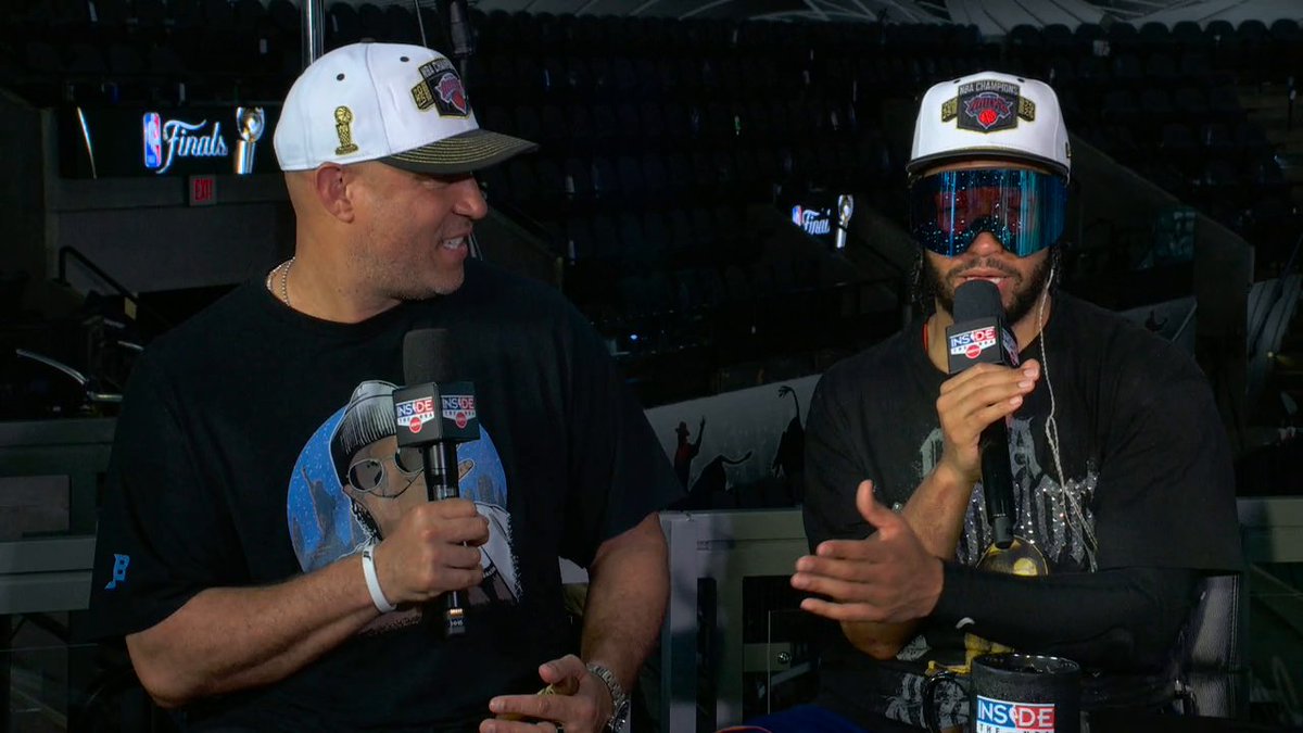 "At some point, I knew I was going to win [an NBA Championship]." Finals MVP Jalen Brunson and his father, Rick, join Inside the NBA 👏