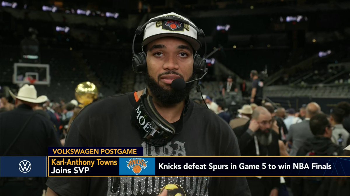“We just wanted to get this done for the city. The city deserved it.” KAT on the Knicks delivering a championship to New York 🏆
