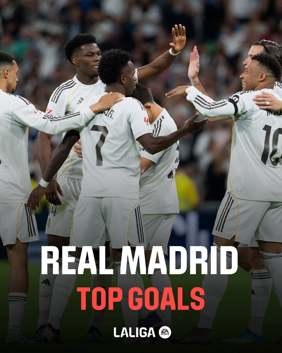 No te pierdas los 𝟏𝟎 𝐦𝐞𝐣𝐨𝐫𝐞𝐬 𝐠𝐨𝐥𝐞𝐬 del Real Madrid C.F. en LALIGAEASPORTS esta temporada. 🤍 LALIGAHighlights