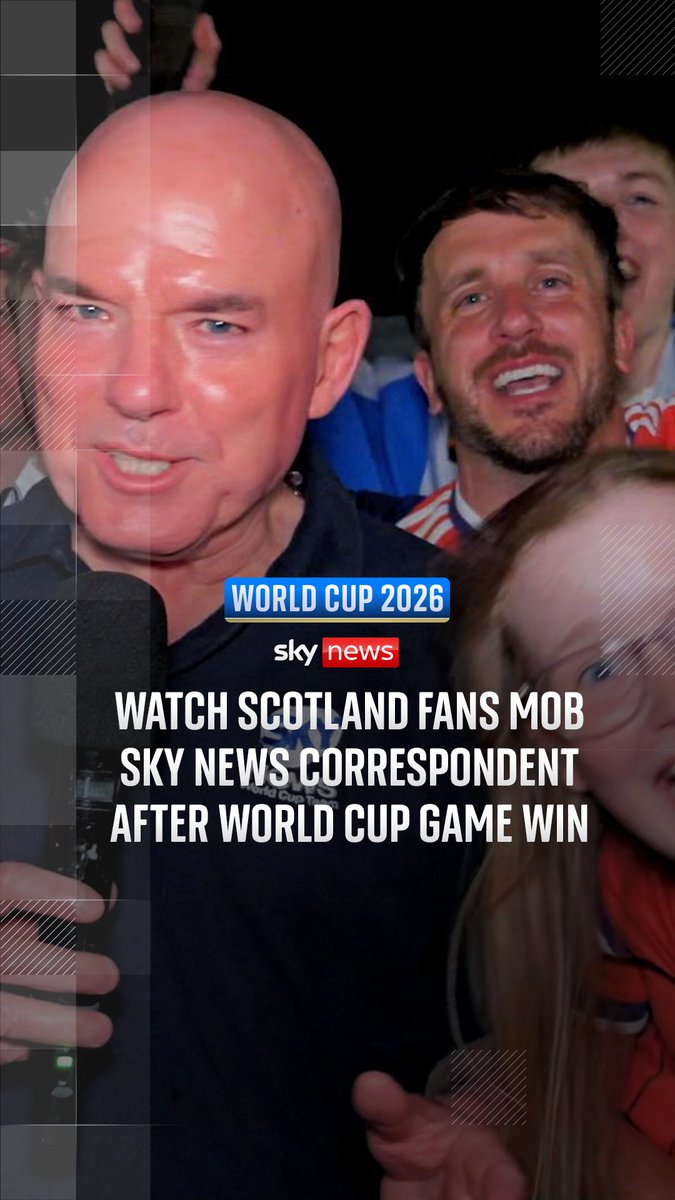 WATCH: Scotland fans mob Sky News correspondent after World Cup game win Jubilant fans joined James Matthews as he tried, many times, to report on their World Cup 1-0 win over Haiti.