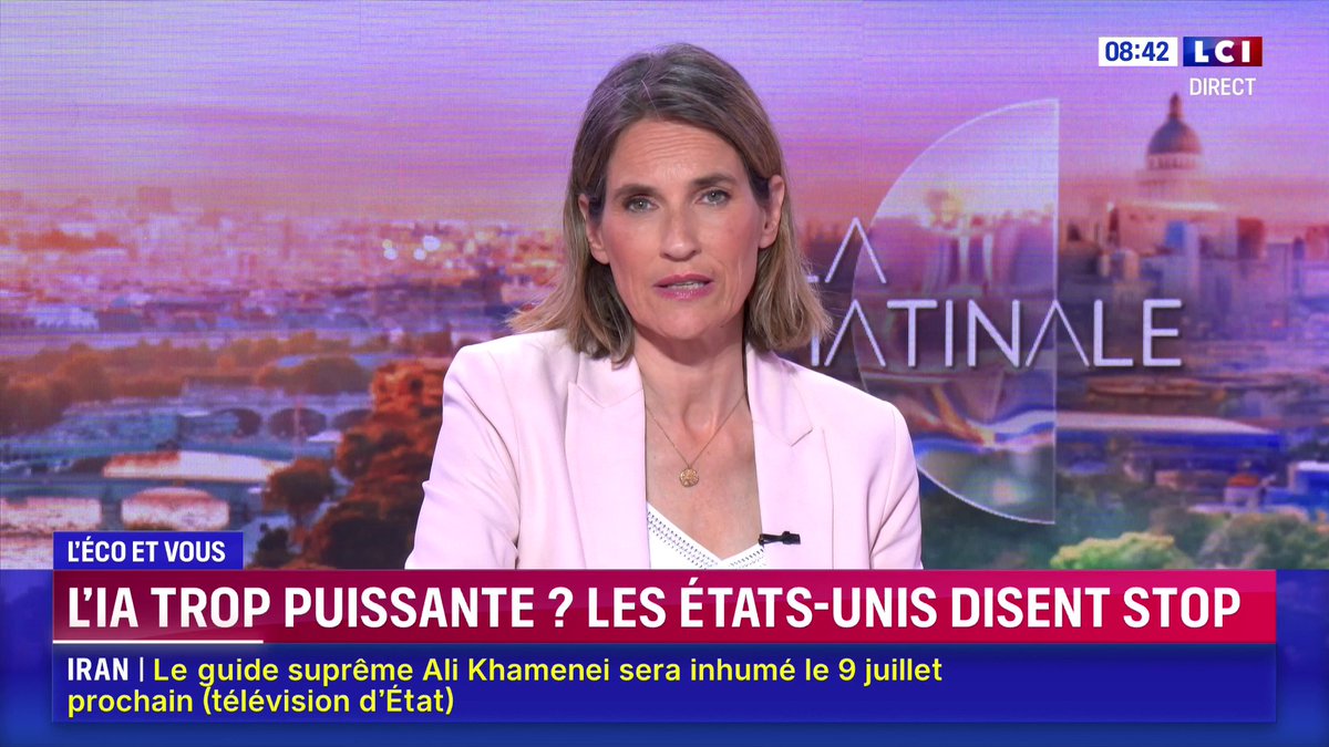 ▶️ Washington demande à l'entreprise américaine Anthropic de suspendre l'accès à plusieurs de ses nouveaux modèles d'intelligence artificielle pour "tout ressortissant étranger". Une décision qui suscite des réactions jusqu'en France 📺 L'Éco et vous avec Catherine André