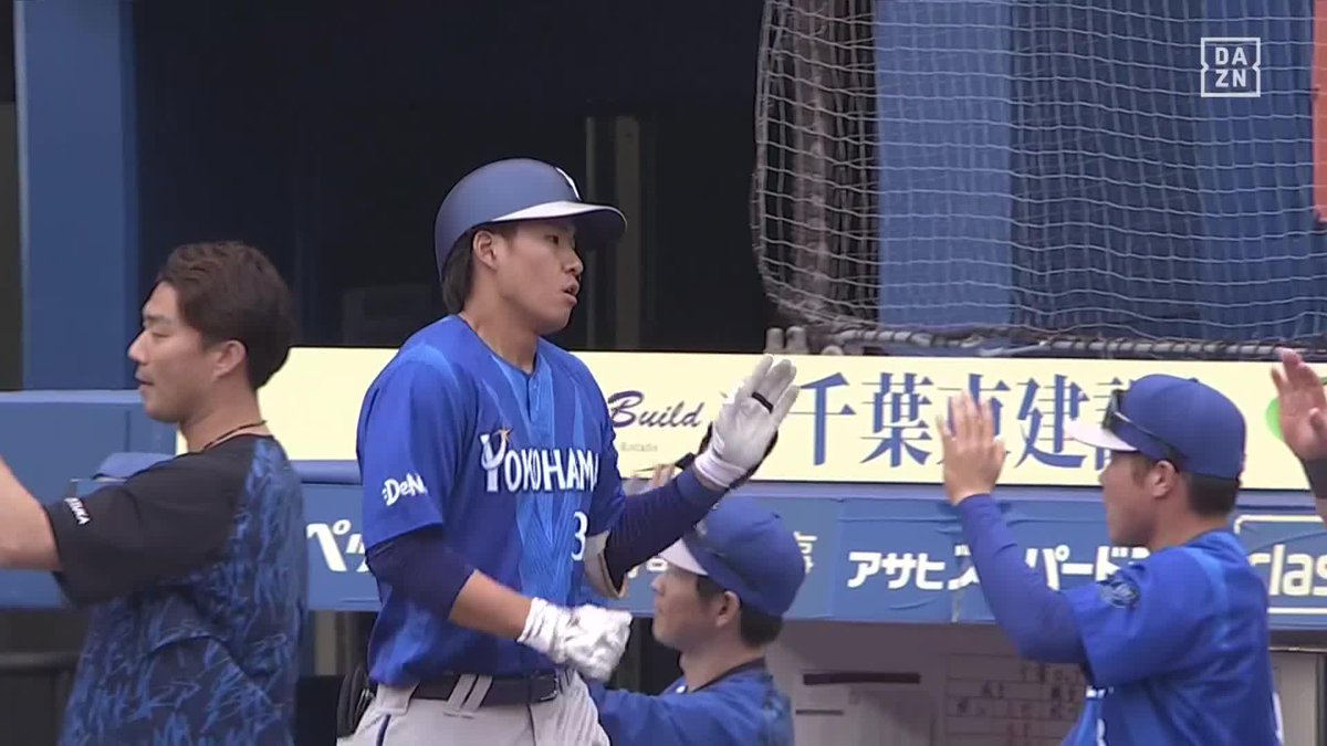 ※6m/sの風(レフト側→ホーム側) 宮下朝陽 特大の2ランホームラン 若武者が本日4安打3打点の大暴れ ⚾️ロッテ×DeNA #baystars #だったらDAZN