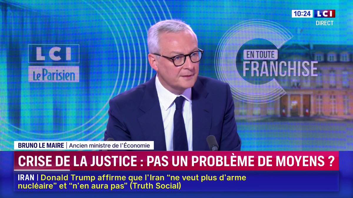 ▶️ Affaire Lyhanna : Gérald Darmanin doit-il démissionner ? 🗣️ "LFI comme le RN ne veulent pas régler le fond des problèmes. S’il y a bien un garde des Sceaux qui a alerté sur le problème des enfants, c’est Gérald Darmanin. Il a donc tout mon soutien", affirme Bruno Le Maire