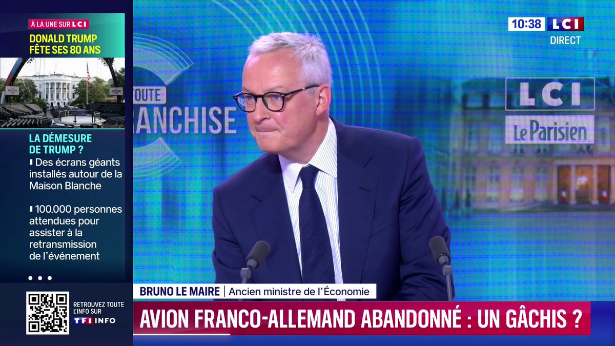 🗣️ Pour retrouver une puissance et une notoriété sur la scène internationale, Bruno Le Maire propose de "passer d’une Europe à 27 à une Europe à 6" "Je le dis, fort de dizaines de Conseils européens : à 27, ce sont des bavardages sans fin. On n’arrivera jamais à rien."