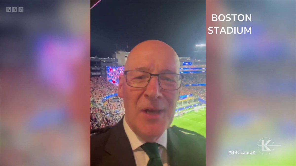 "What a night to be in Boston!” First Minister of Scotland John Swinney delivers an exclusive message from America after Scotland beat Haiti in their first World Cup match in 28 years #BBCLauraK