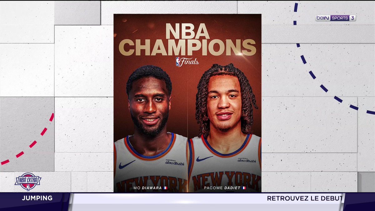 🏀 #NBAExtra 🇫🇷 Bravo à Mo Diawara et Pacôme Dadiet, 8 et 9ème français champions NBA !