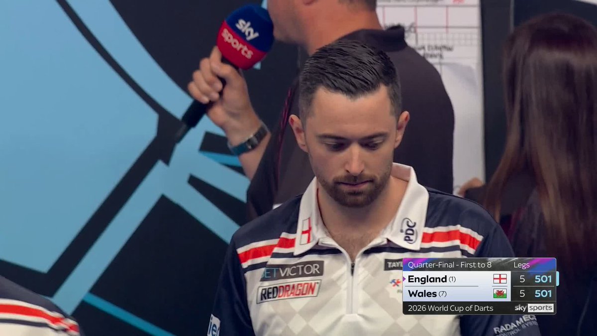 ENGLAND LEVEL! What a response after the break from England, as they win three legs on the spin in quick succession to level this contest! 📺 #WCOD26