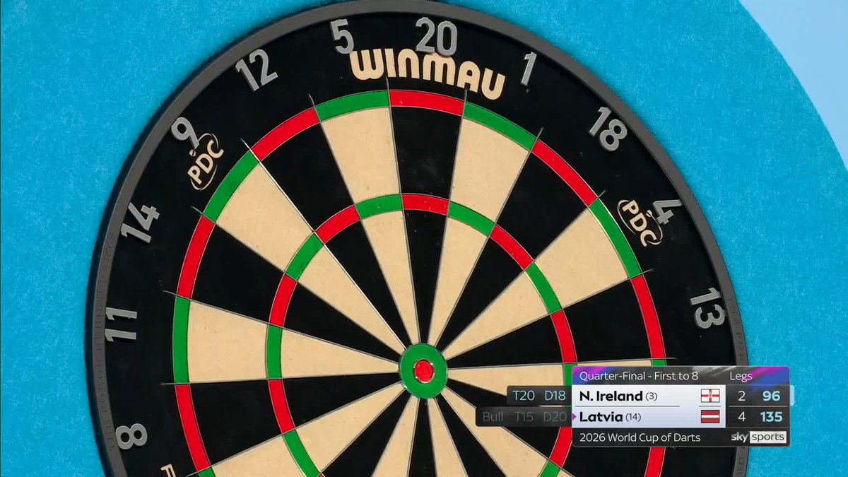 NORTHERN IRELAND CLOSE THE GAP! Northern Ireland claim consecutive legs to pile pressure on Latvia, cutting the deficit to just one at the break! 📺 #WCOD26