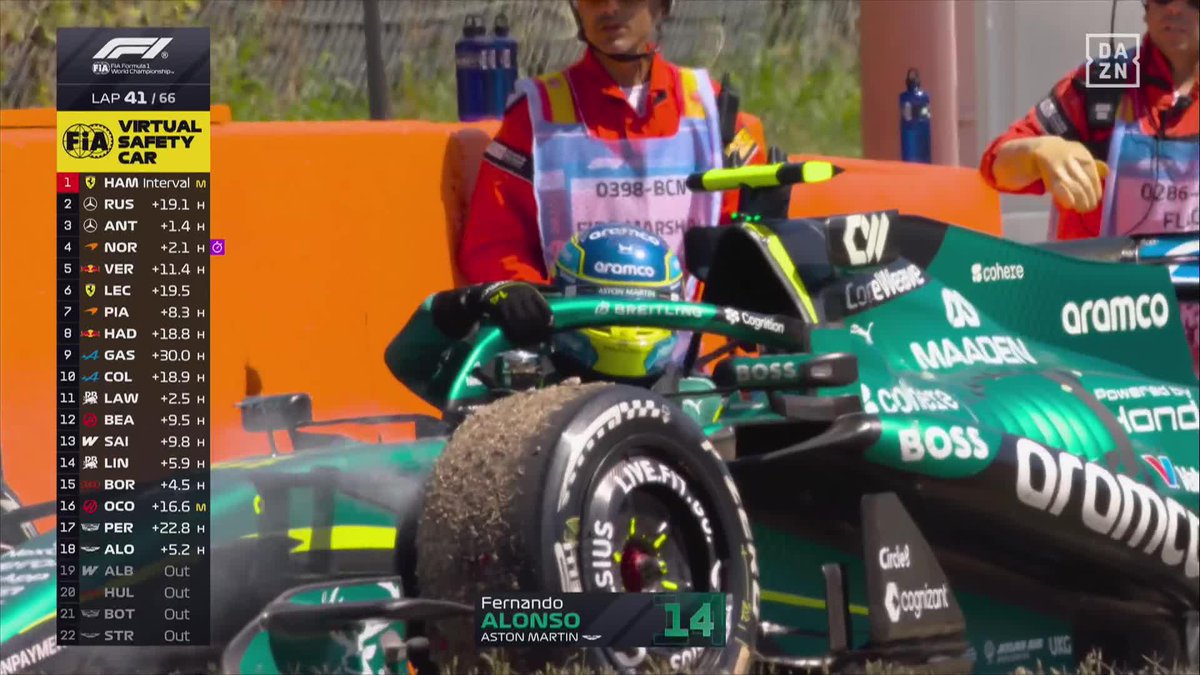 El AMR26 dice basta a las 40 vueltas. Fernando Alonso se despide así de la que puede ser su última carrera en el Circuit de Barcelona- Cataluña #BarcelonaDAZNF1 🇪🇸