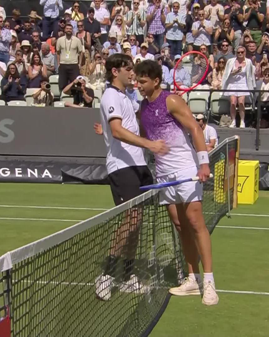 The moment Ben Shelton took out the defending champion to claim his maiden title on grass 🙌🌱 BOSS OPEN | #BOSSOpen