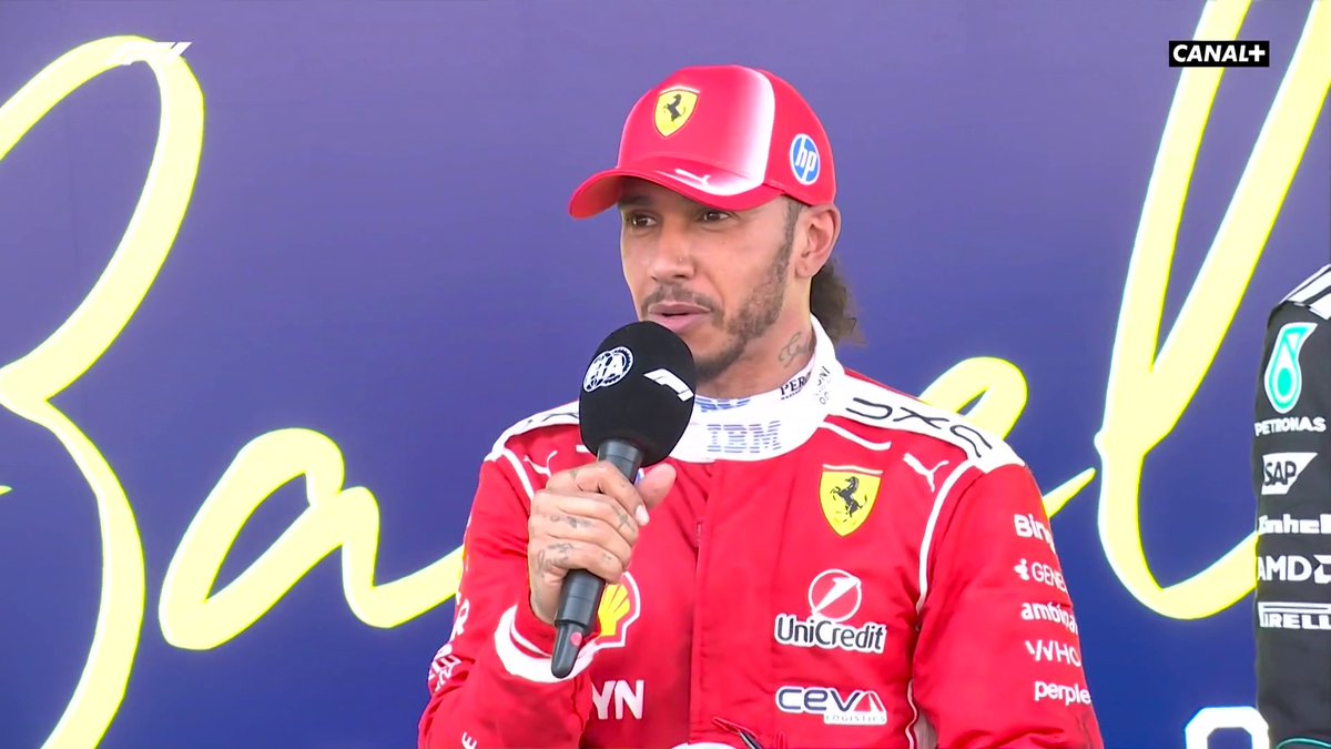 "J'espère que c'est la première de beaucoup." 🤩 Première victoire pour Lewis Hamilton au volant d'une Ferrari 🏆 #BarcelonaGP #F1