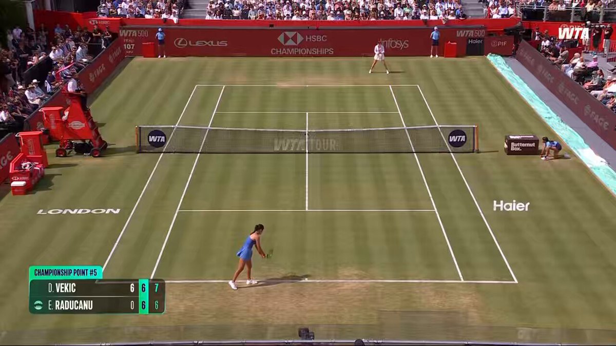 LONDON CHAMPION! 🏆 Donna Vekic is victorious at Queen’s winning in straight sets against Raducanu! #HSBCChampionships