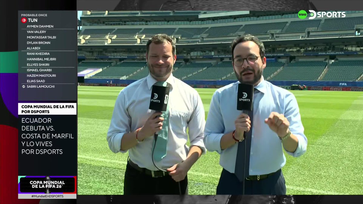 "HOY ES UNA FINAL POR EL PRIMER LUGAR DEL GRUPO" 🇨🇮🇪🇨 🎙️ Sebastián Decker 🤓, desde el Lincon Financial Field 🏟️ en Filadelfia, comenzó a palpitar el debut de Ecuador ante Costa de Marfil en el #MundialEnDSPORTS. #FútbolTotal #CopaMundialFIFA | #FIFAWorldCup