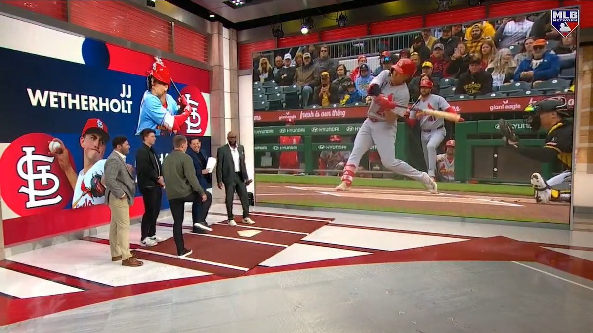 The evolution of JJ Wetherholt's leg kick 🔍 The St. Louis Cardinals rookie takes us through his mindset tinkering his swing over the years.