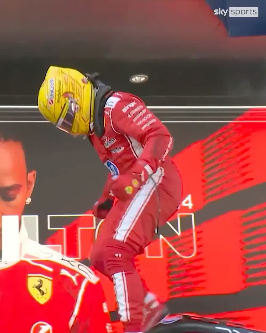 What a moment for Lewis and Ferrari 🤩