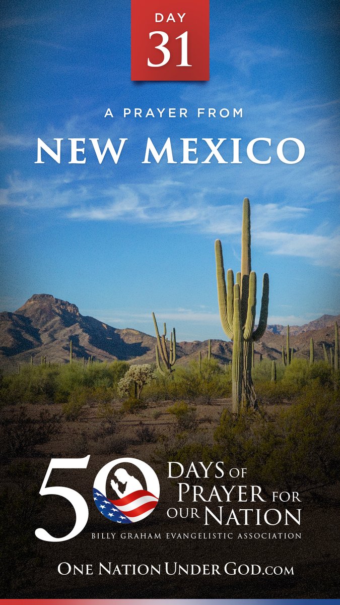 For the 50 days leading up to July 4, we have 50 pastors from 50 states leading us in prayer for our nation. Join us now for DAY 31 with Pastor Skip Heitzig from NEW MEXICO and share this with others. Let us know you’re praying in the comments below, and go to for all 50 videos and more… #OneNationUnderGod #50Days50States50Prayers BGEA