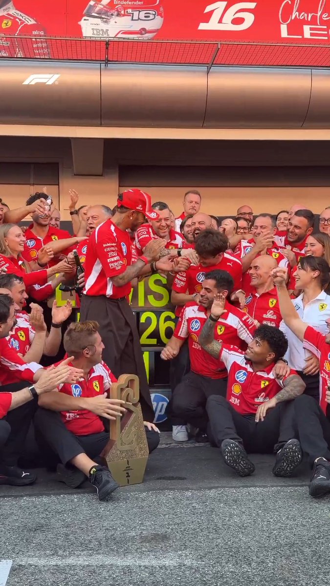 No one's safe when Fred's got the champagne! 🤣 #F1 #BarcelonaGP Scuderia Ferrari HP