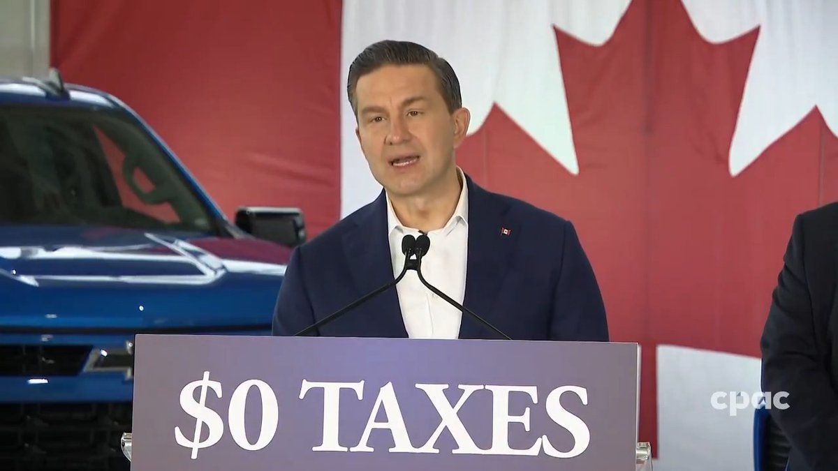 In Ottawa, Conservative Leader Pierre Poilievre announces his party’s bill to remove the sales tax on used cars. “The principle is that the GST should only apply once,” he says. “Once at the final sale, and never again.” #cdnpoli