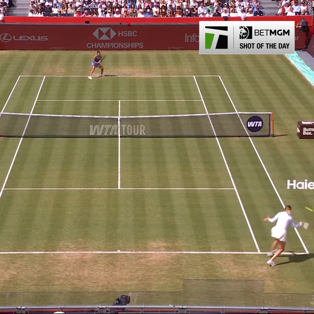 This point had EVERYTHING ๐ซจ Emma Raducanu wins our BetMGM ๐ฆ Shot of the Day ๐ #HSBCChampionships