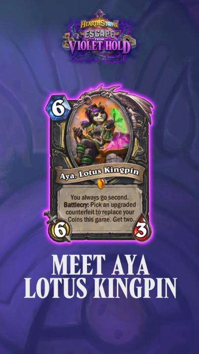 🐼 🪙 Going second doesn't faze Aya. As a matter of fact, she prefers it! Miracle Rogue is SO BACK! Check out her support cards to find out how. Make sure to utilize her crew when you attempt your Escape from Violet Hold on July 7!