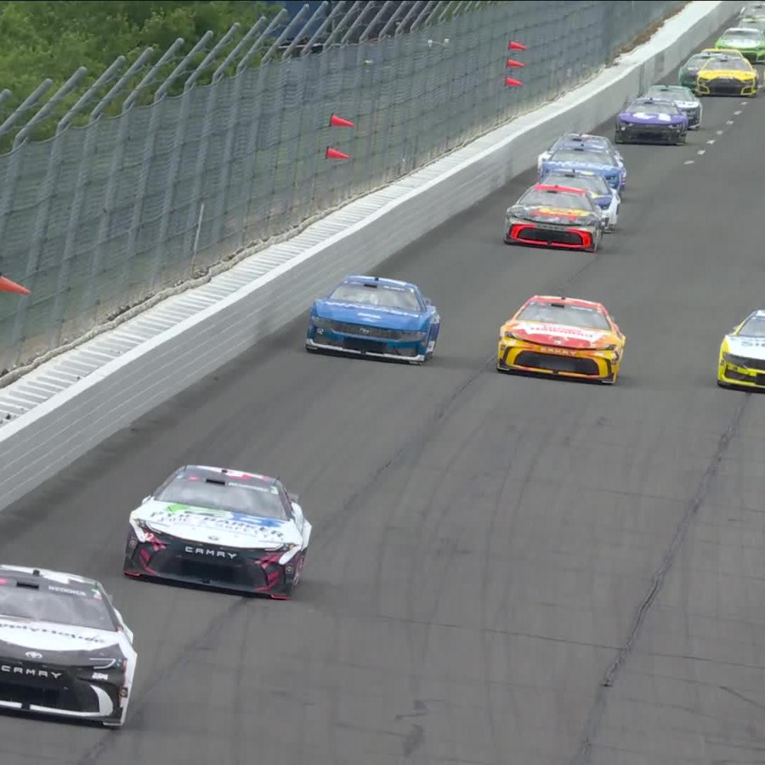 Trouble for Zane Smith off of Turn 1! He spins and gets into the inside wall.
