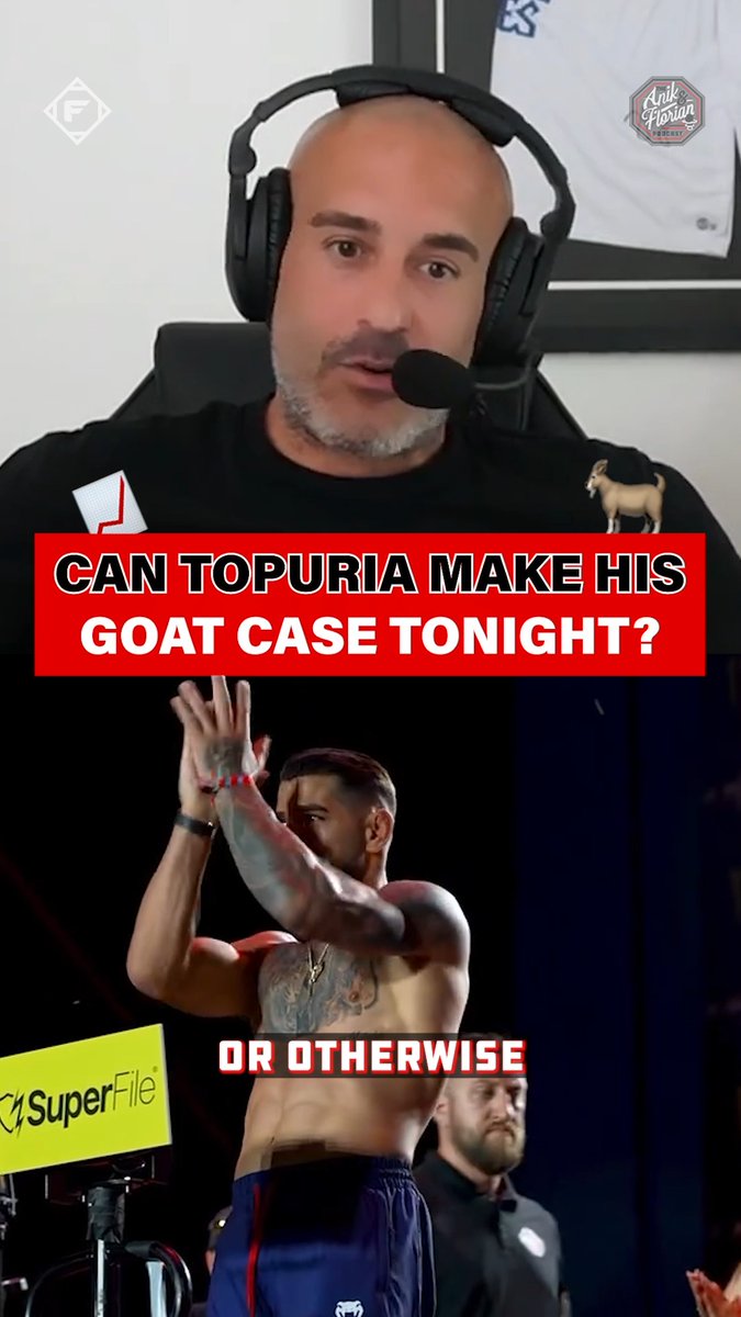 "A loss against Justin Gaethje would be absolutely DEVASTATING" 😳 Jon Anik, Kenny Florian, and RJ Clifford on the Ilia Topuria GOAT debate — the signs are there, but tonight is the kind of moment that defines legacies. One way or another 👀 🐐 Watch the full conversation on the Anik & Florian Podcast Youtube ahead of #UFCFreedom250