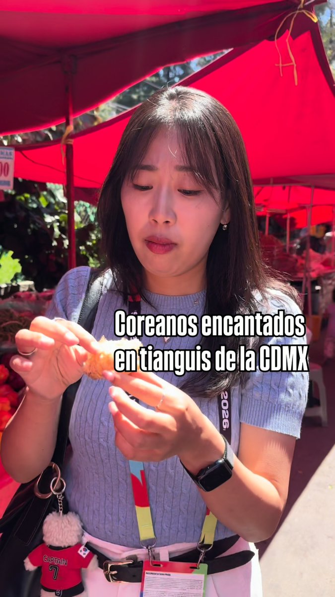 Tianguis de la CDMX enamoró a los coreanos 👀 Hasta comieron chicharrón 🤤