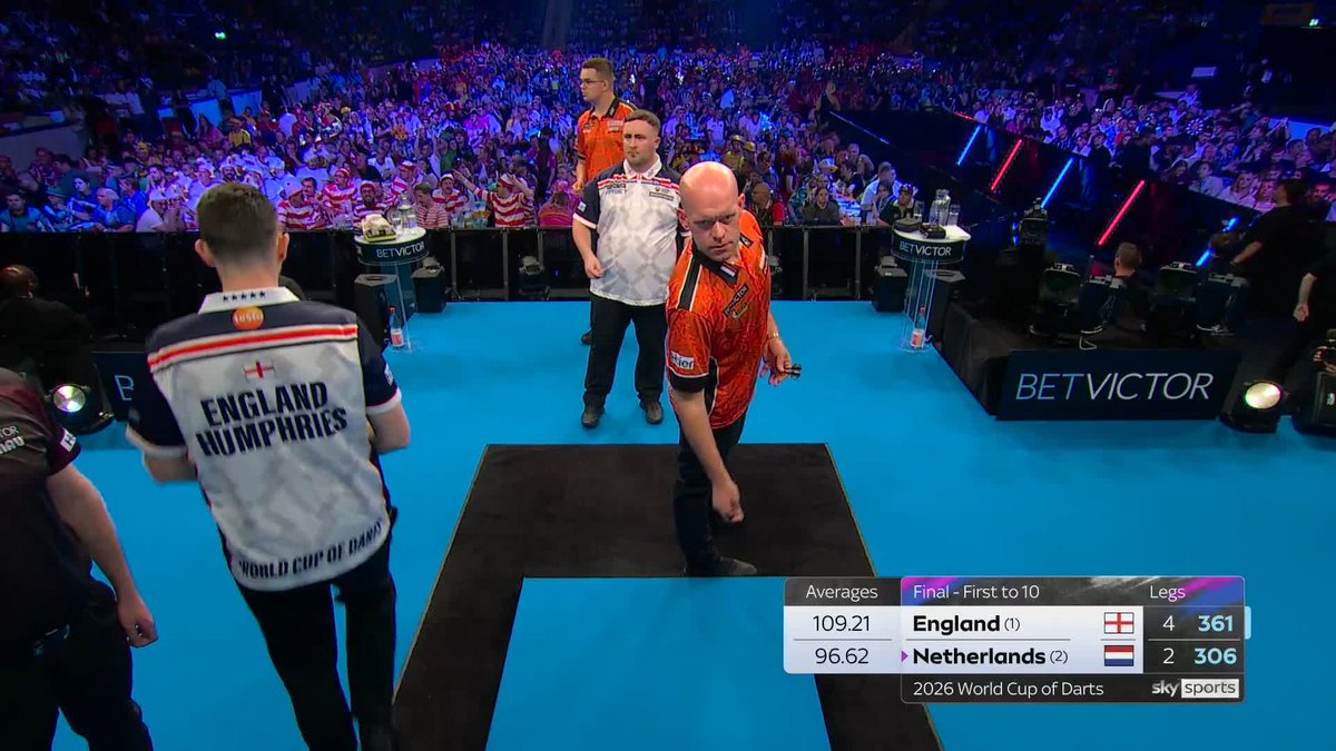 ENGLAND FLYING NOW 🔥 The England pairing are now averaging a staggering 110 as they move 5-2 ahead! 📺 #WCOD26