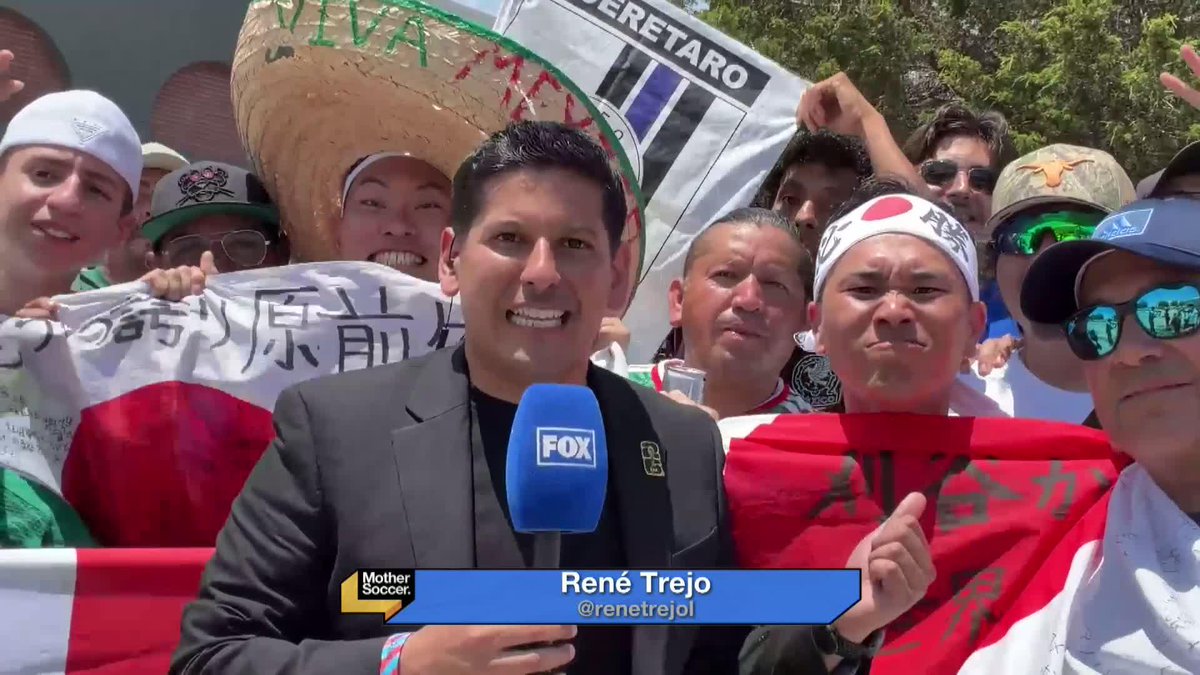 🤣🤣🤣🤣🤣🤣🤣🤣🤣🤣 🇲🇽🇯🇵 Los mexicanos ya le mostraron las mañas a los japoneses y le envían un saludo al América. Y hasta le envían saludos a la novia en español. ¿Cómo ves René Trejo? ❤️ #MotherSoccer