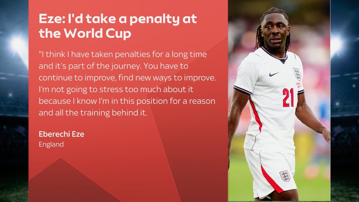 Eberechi Eze says he would be ready to step up if England need a penalty taker at the World Cup 🥅