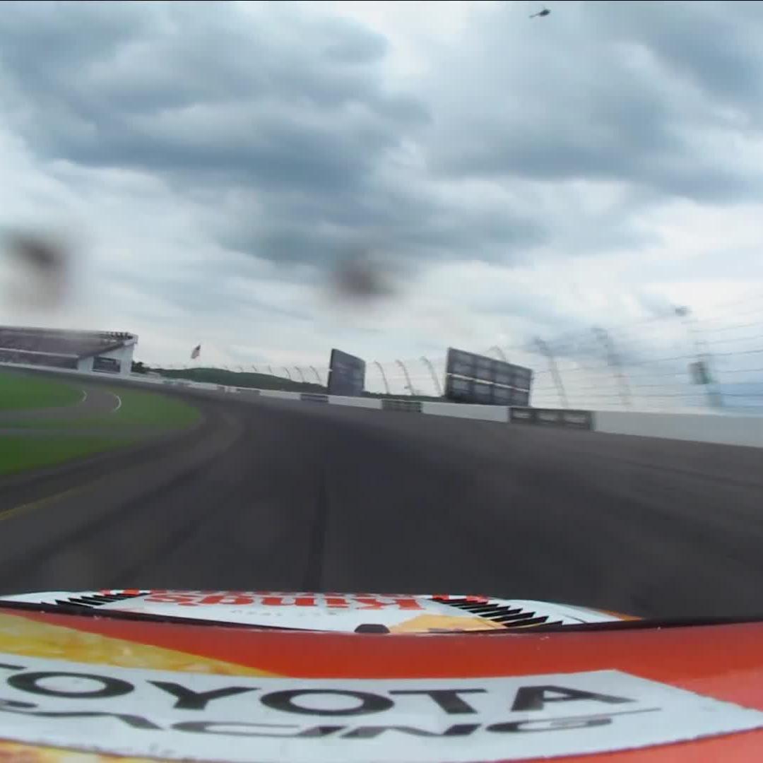Three in a row for Denny Hamlin!