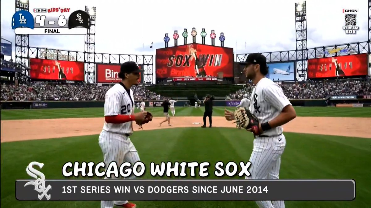 The @WhiteSox claim their first series win over the Dodgers since 2014!