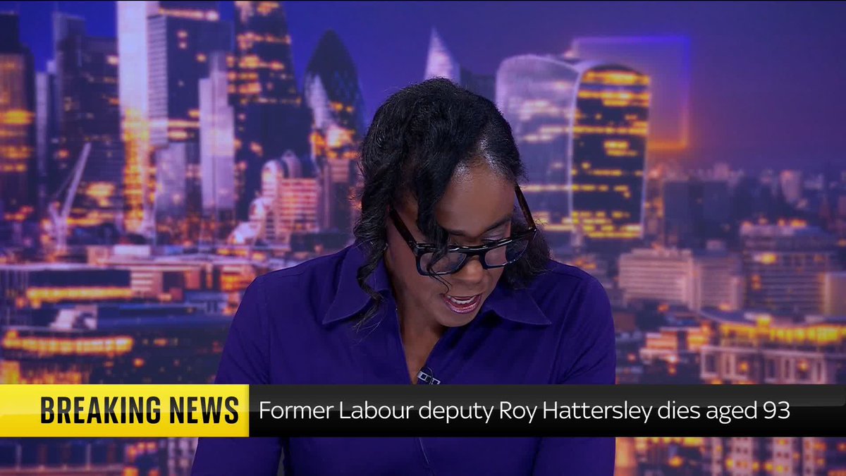BREAKING: Former Labour deputy Roy Hattersley dies aged 93 Associate editor and columnist at the Financial Times, Stephen Bush, and Annabel Denham, senior political commentator from The Daily Telegraph, reflect on his life and legacy on #TheWrap with Gillian Joseph 📺 Sky 501