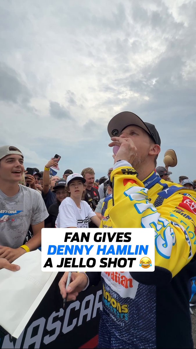 .Denny Hamlin, a man of the people 😅